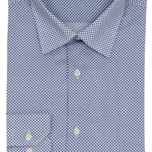 Camicia collo classico regular in cotone microfantasia