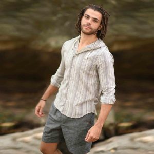 Camicia hippie nera Freidenker