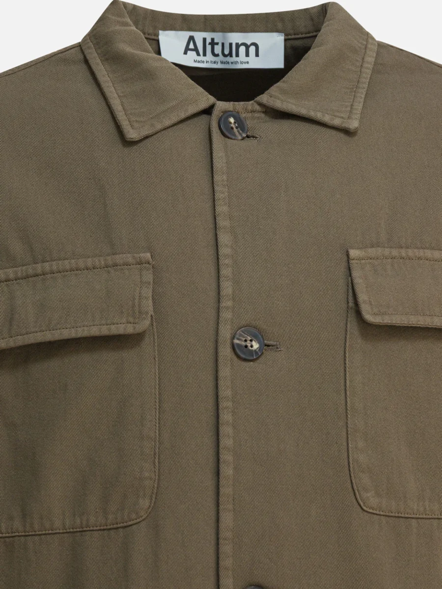 Giacca overshirt in cotone - immagine 4